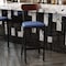 Flash Furniture Blue Vinyl Seat Barstool with Walnut Wood Back XU-DG6V6BLV-WAL-GG - alternate 9